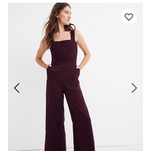 Madewell Apron Bow-Back Jumpsuit